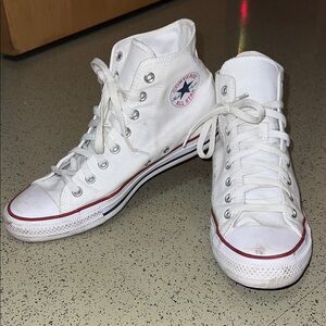 Converse All Star White Canvas High-Tops